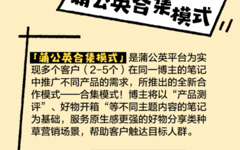 蒲公英内测“合集模式”！小红书商业化的又一大招？