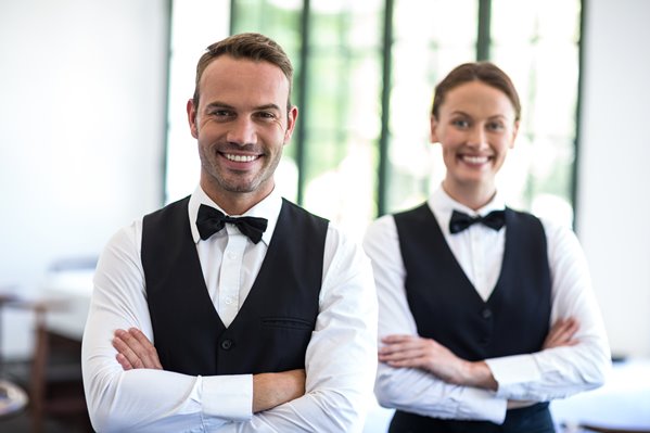 Waiter and waitress