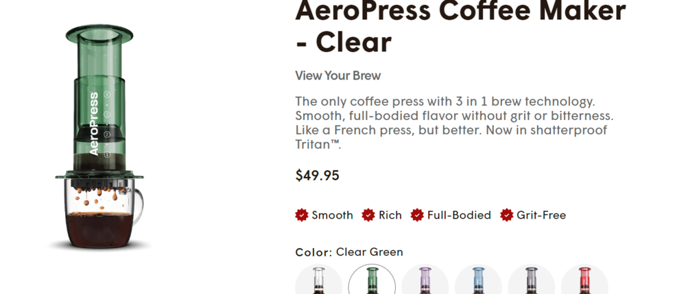 爱乐压宣布推出 AeroPress Clear Colors 系列咖啡滤压壶